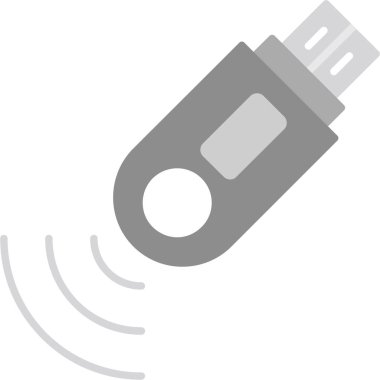 Web Kullanımı için USB Simgesi, Vektör İllüstrasyonu