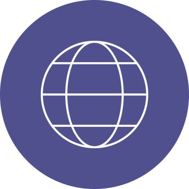 Web Kullanımı için dünya Simgesi, Vektör İllüstrasyonu