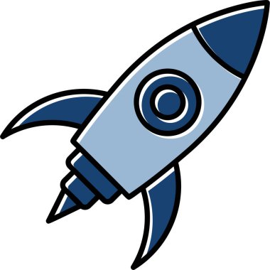Uzay Roketi Simgesi, Web Kullanımı için Vektör Resimleri