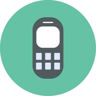 Web Kullanımı için Eski Telefon Simgesi, Vektör İllüstrasyonu