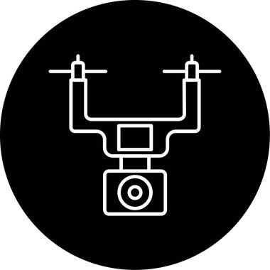 Web Kullanımı için Drone Simgesi, Vektör İllüstrasyonu