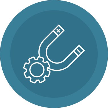 Web Kullanımı için Mıknatıs Simgesi, Vektör İllüstrasyonu