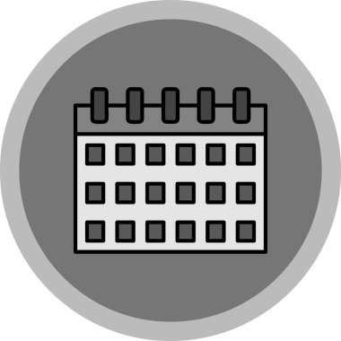 Web Kullanımı için Takvim Simgesi, Vektör İllüstrasyonu
