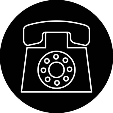 Web Kullanımı için İş Telefon Simgesi, Vektör İllüstrasyonu