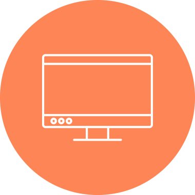 Web Kullanımı için Bilgisayar Simgesi, Vektör İllüstrasyonu