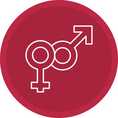 Web Kullanımı için Cinsiyet Simgesi, Vektör İllüstrasyonu