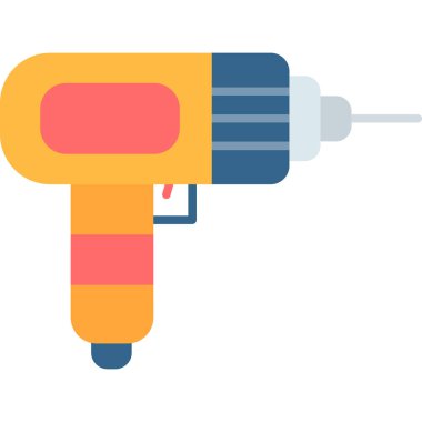 Web Kullanımı için Sondaj Makinesi Simgesi, Vektör İllüstrasyonu