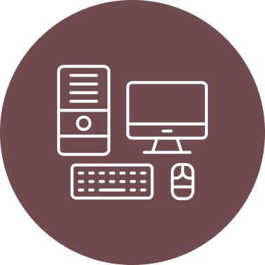 Web Kullanımı için Bilgisayar Simgesi, Vektör İllüstrasyonu