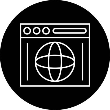 Web Kullanımı için Web Simgesi, Vektör İllüstrasyonu