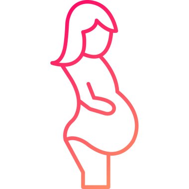 Web Kullanımı için Hamilelik Simgesi, Vektör İllüstrasyonu