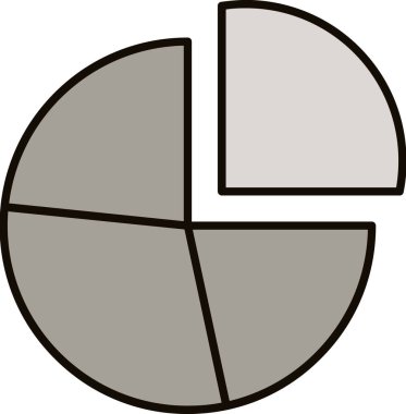 Web Kullanımı için Pasta Çizelgesi Simgesi, Vektör İllüstrasyonu