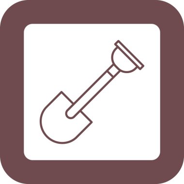 Kürek Simgesi, Web Kullanımı için Vektör İllüstrasyonu