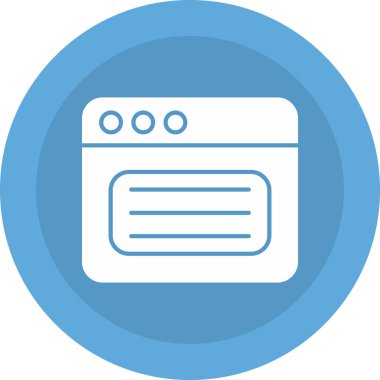 Web Tarayıcı Simgesi, Web Kullanımı için Vektör İllüstrasyonu