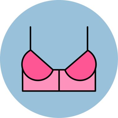 Web Kullanımı için Sütyen Simgesi, Vektör İllüstrasyonu