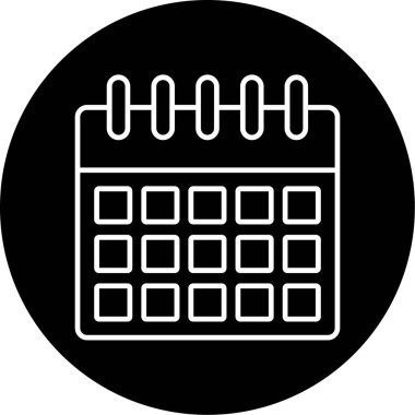 Web Kullanımı için Takvim Simgesi, Vektör İllüstrasyonu