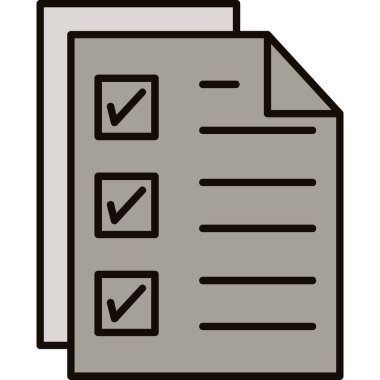 Web Kullanımı için Kontrol Listesi Simgesi, Vektör İllüstrasyonu