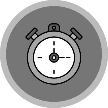Stopwatch Simgesi, Web Kullanımı için Vektör İllüstrasyonu