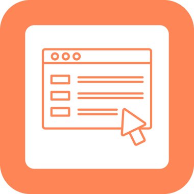 Web Kullanımı için Tarayıcı Simgesi, Vektör İllüstrasyonu