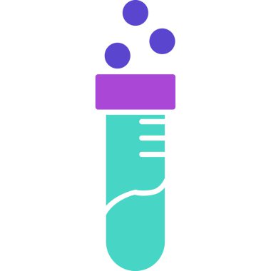 Web kullanımı için test tübü simgesi, vektör illüstrasyonu