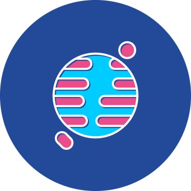 Web Kullanımı için Uranüs Simgesi, Vektör İllüstrasyonu