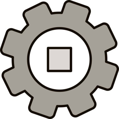 Web Kullanımı için Vektör İllüstrasyonu Gear Simgesi