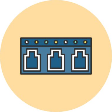 Web Kullanımı için Ağ Simgesi, Vektör İllüstrasyonu