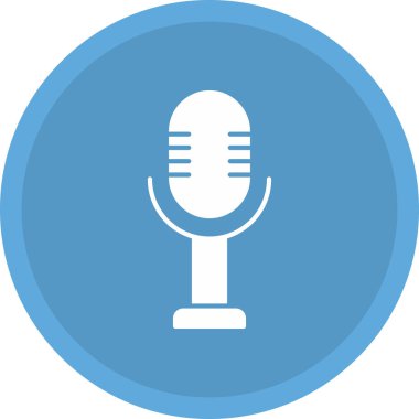 Web Kullanımı için Mikrofon Simgesi, Vektör İllüstrasyonu