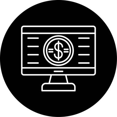 Web kullanımı için Siber Pazartesi Simgesi, Vektör İllüstrasyonu