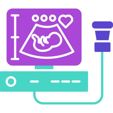 Web kullanımı için Ultrason Simgesi, Vektör İllüstrasyonu