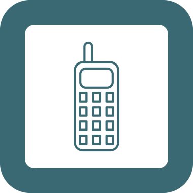 Web kullanımı için Cep Telefonu Simgesi, Vektör İllüstrasyonu