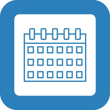 Web Kullanımı için Takvim Simgesi, Vektör İllüstrasyonu