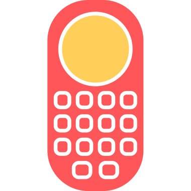 Web kullanımı için Cep Telefonu Simgesi, Vektör İllüstrasyonu