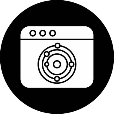 Astrofizik Simgesi, Web Kullanımı için Vektör İllüstrasyonu