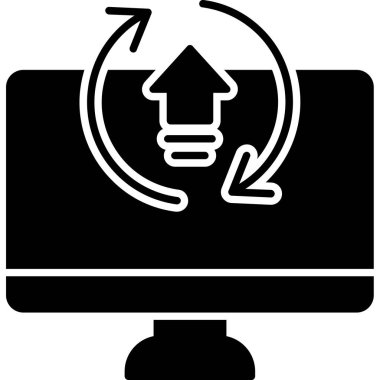 Web Kullanımı için Simgeyi Yükselt, Vektör İllüstrasyonu