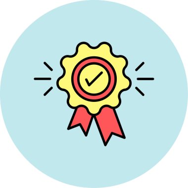 Web Kullanımı için Garanti Simgesi, Vektör İllüstrasyonu