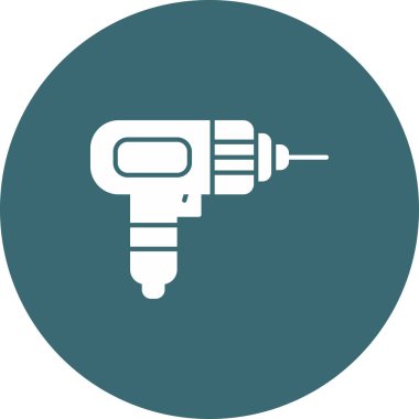 Web Kullanımı için Sondaj Makinesi Simgesi, Vektör İllüstrasyonu