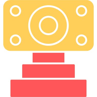 Web Kullanımı için Web Kamera Simgesi, Vektör İllüstrasyonu