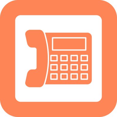 Web Kullanımı için Telefon Simgesi, Vektör İllüstrasyonu