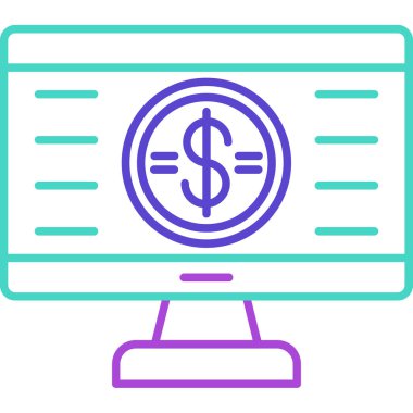 Web kullanımı için Siber Pazartesi Simgesi, Vektör İllüstrasyonu