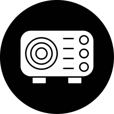 Web Kullanımı için Projektör Simgesi, Vektör İllüstrasyonu