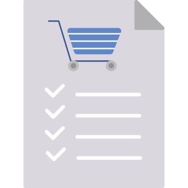 Web Kullanımı için İstek Listesi Simgesi, Vektör İllüstrasyonu