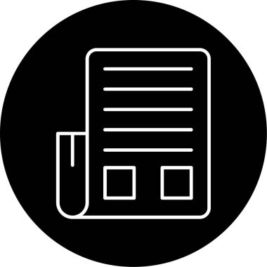 Web Kullanımı için Haber Simgesi, Vektör İllüstrasyonu