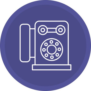 Web kullanımı için Telefon Çevirme Simgesi, Vektör İllüstrasyonu