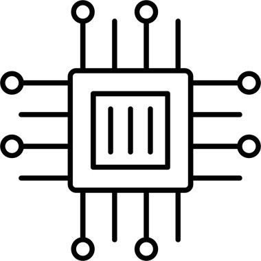 Processor.svg Simgesi, Web Kullanımı için Vektör İllüstrasyonu