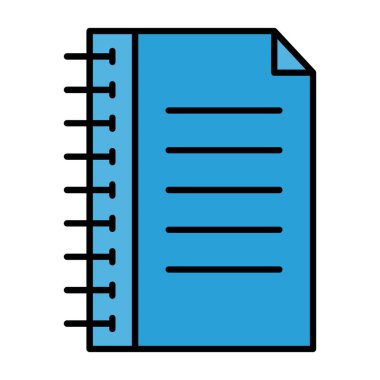 Web Kullanımı için Not Defteri Simgesi, Vektör İllüstrasyonu