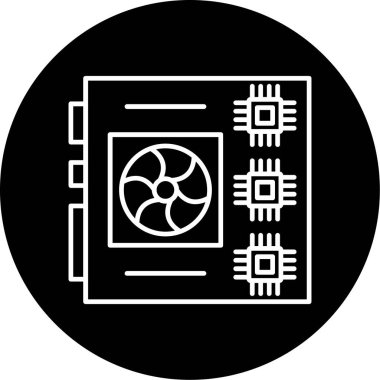 Web Kullanımı için Ana Kart Simgesi, Vektör İllüstrasyonu