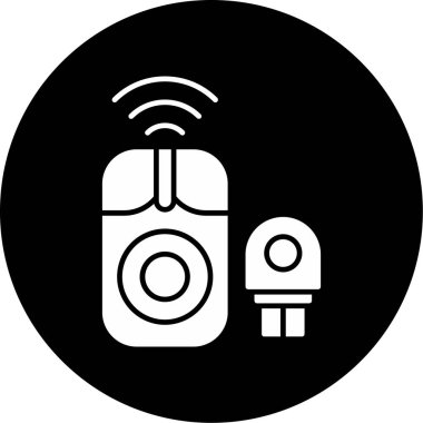 Web Kullanımı için Kablosuz Fare Simgesi, Vektör İllüstrasyonu