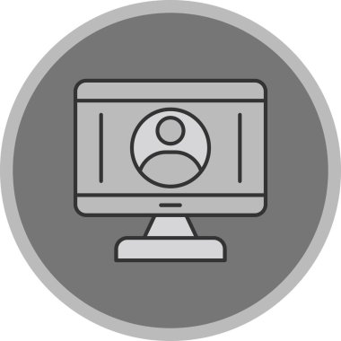 Web Kullanımı için Kullanıcı Simgesi, Vektör İllüstrasyonu