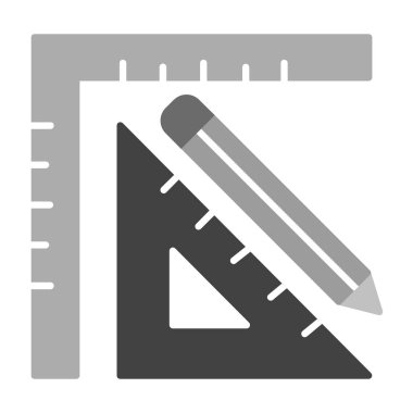 Web Kullanımı için Cetvel Simgesi, Vektör İllüstrasyonu