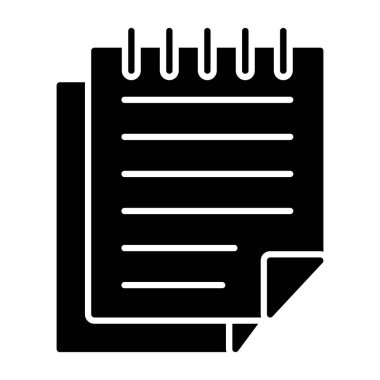 Web Kullanımı için Notlar Simgesi, Vektör İllüstrasyonu